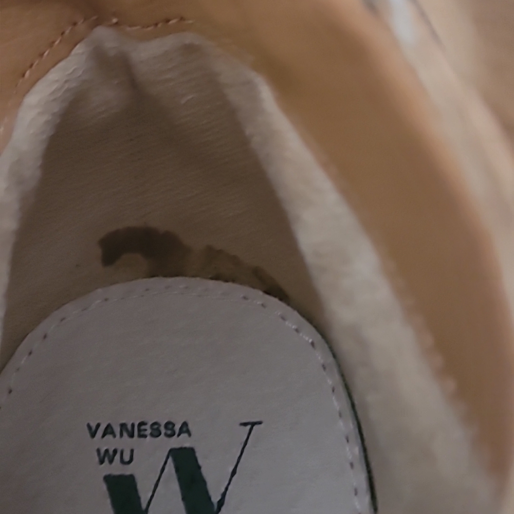 NWOT Vanessa Wu Anthropology brown suede ankle heel booties size 40 - Picture 4 of 10